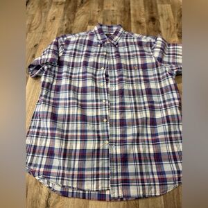 Polo Ralph Lauren Men's Oxford Shirt Large Classic‎ Fit Short Sleeve